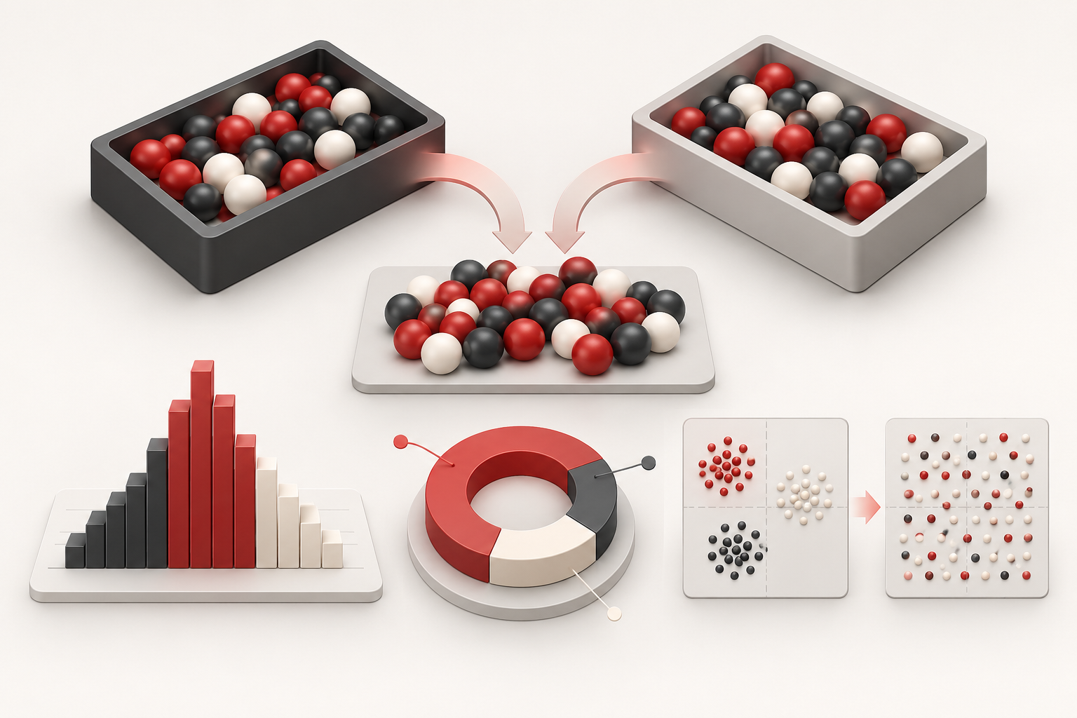 Double: proportions, parity, frequency of numbers and entropy
